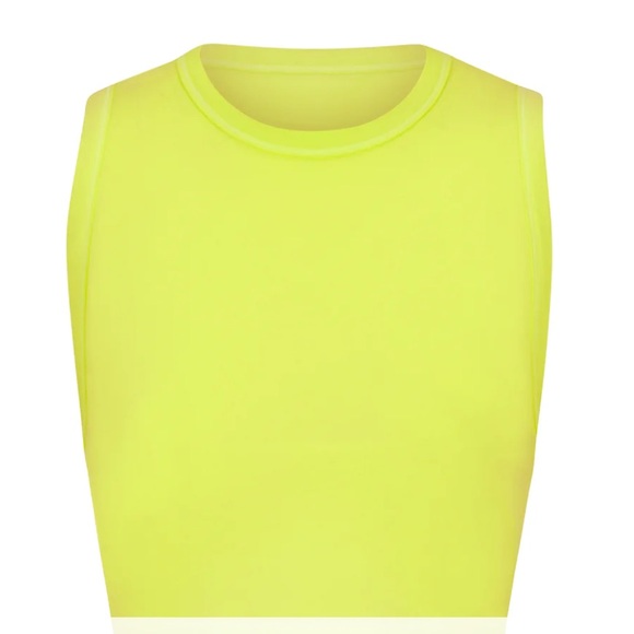 SKIMS Tops - SKIMS BOYFRIEND Crop Tank in Limited Edition Yellow Highlighter NWT